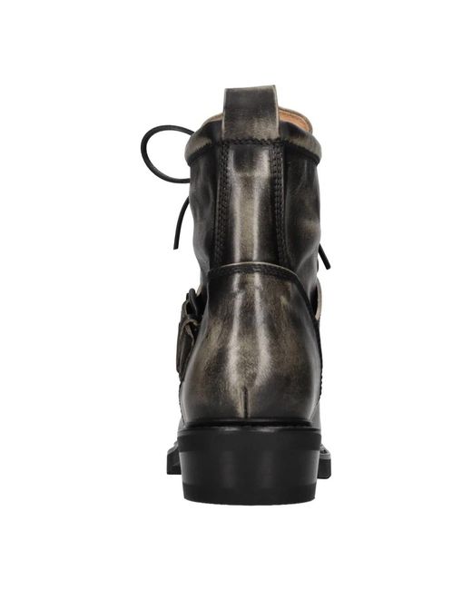 Buttero Black Lace-Up Boots for men