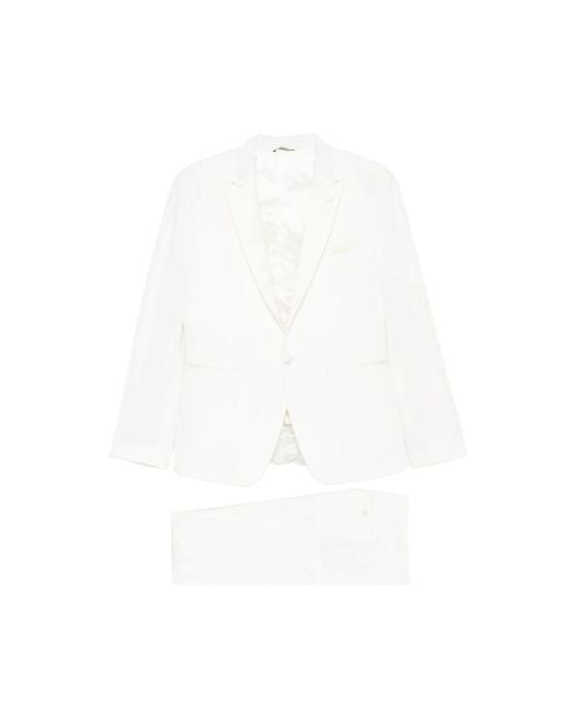 Reveres 1949 White Single Breasted Suits for men
