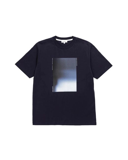 T-shirt stampa digitale blu scuro di Norse Projects in Blue da Uomo