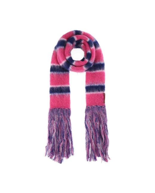 Marni Accessoires ,Veelkleurig ,Geborduurde Mohair Blend Sjaal in het Purple voor heren