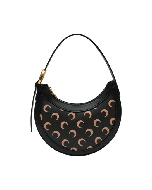 MARINE SERRE Black Shoulder Bags
