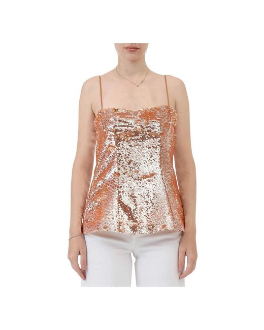 Sabina Musayev Pink Sleeveless Tops