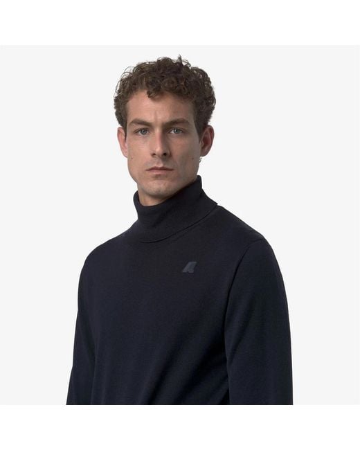 K-Way Blue Turtlenecks for men