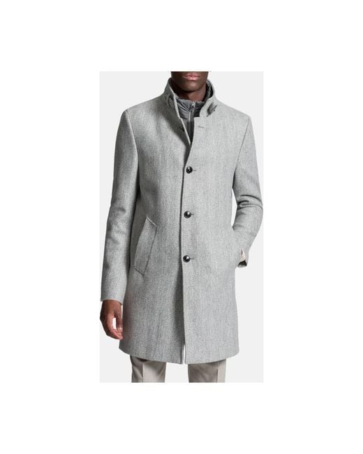 Baldessarini Gray Single-Breasted Coats for men