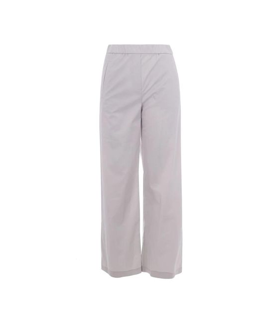 Patrizia Pepe Gray Wide Trousers