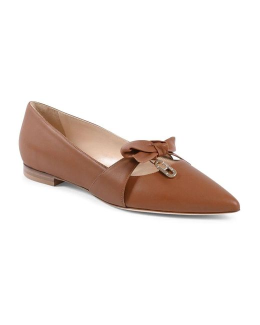 Dee Ocleppo Brown Stilvolle leder ballerina flats