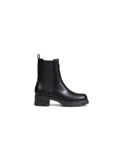 Guess Black Plain Block Heel Boots