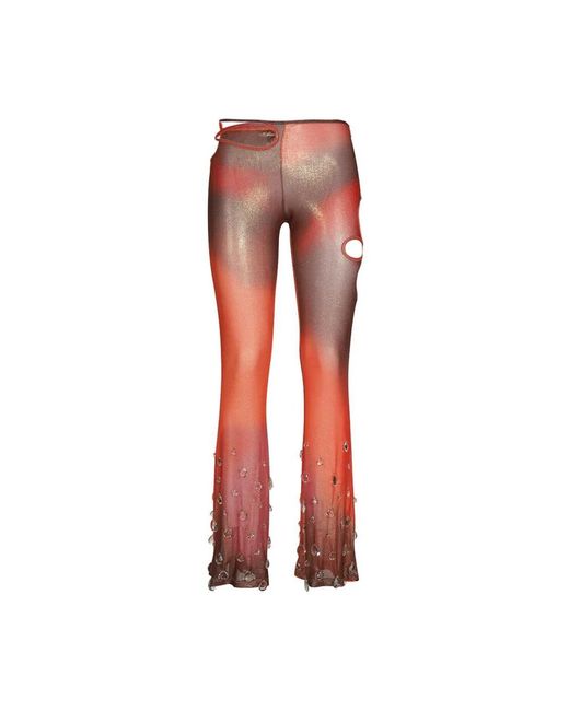 Gcds Red Wide Trousers
