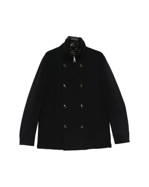 Montecore Double-Breasted Coats in het Black voor heren