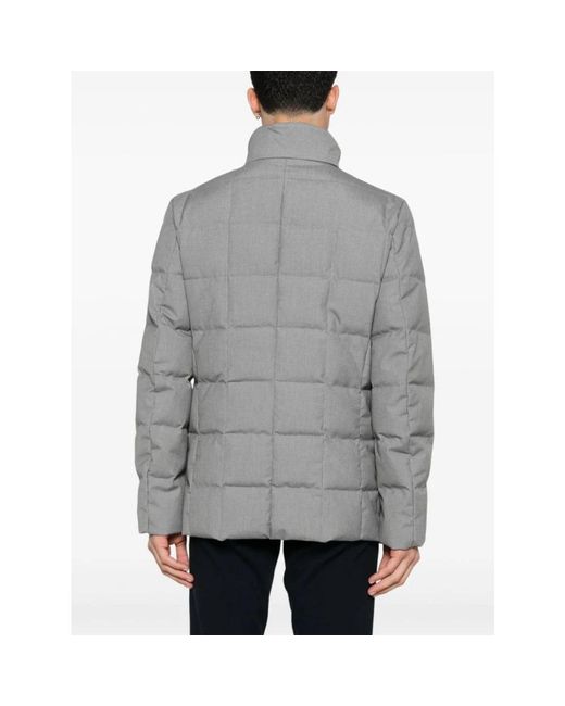 Fay Jassen ,Grijs ,Wol Gelaagde Puffer Jacket in het Gray voor heren