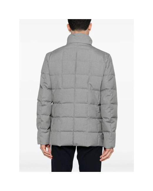Fay Jassen ,Grijs ,Wol Gelaagde Puffer Jacket in het Gray voor heren