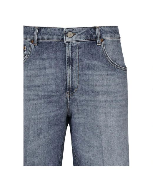 Dondup Blaue Bermuda Derick Shorts in Blue für Herren