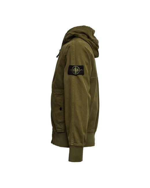 Stone Island Green Zip-Throughs for men