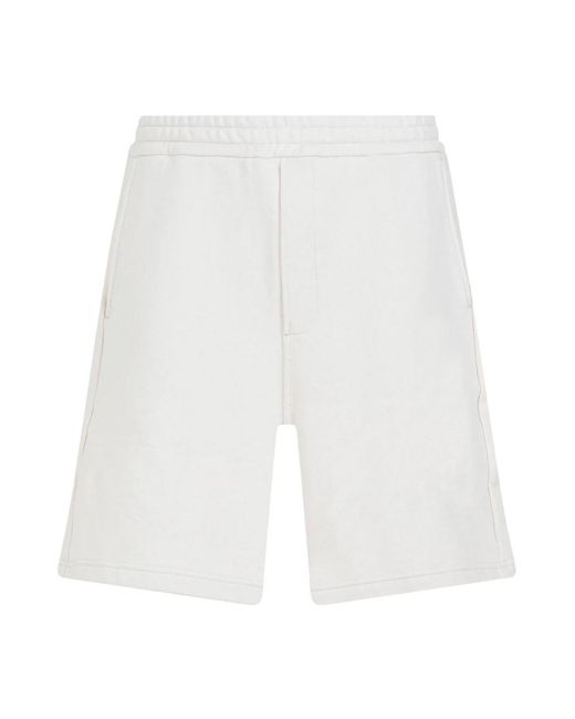 Prada Weiße baumwoll-bermuda-shorts in White für Herren