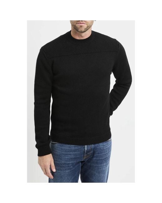 Daniele Fiesoli Black Round-Neck Knitwear for men