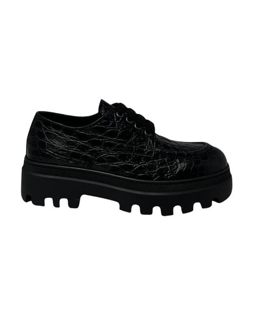 Car Shoe Black Laced Shoes