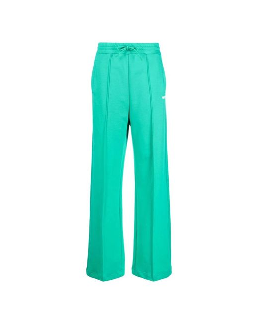 MSGM Broeken ,Groen ,Katoen Casual Groene Katoenen Activewear Broek in het Green
