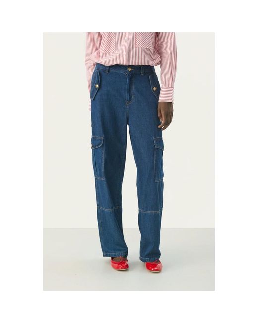 Part Two Straight Jeans in het Blue