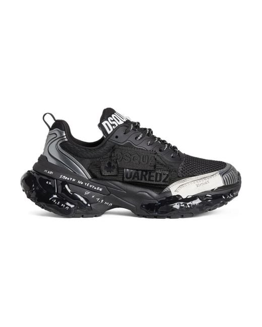 DSquared² Schwarze Flache Schuhe in Black für Herren