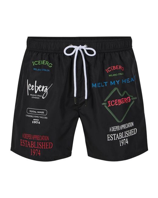 Iceberg Beachwear in het Black voor heren