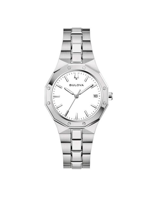 Bulova Octagon Watch in het Metallic