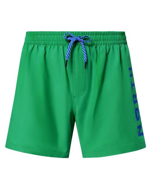 North Sails Badmode ,Groen ,Katoen Groene Strandkleding Met Vilten Logopatch in het Green voor heren