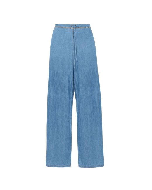 Ermanno Scervino Blue Blaue chain-link baumwollhose