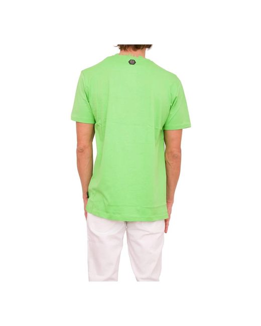 Philipp Plein Skull&bones rundhals t-shirt in Green für Herren