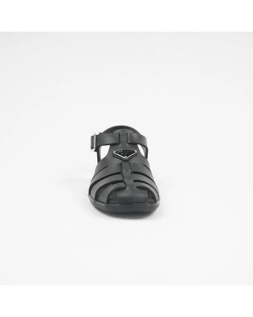 Prada Flat Sandalen in Black für Herren