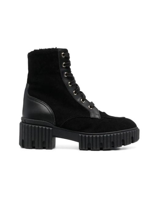 Baldinini Black Lace-Up Boots