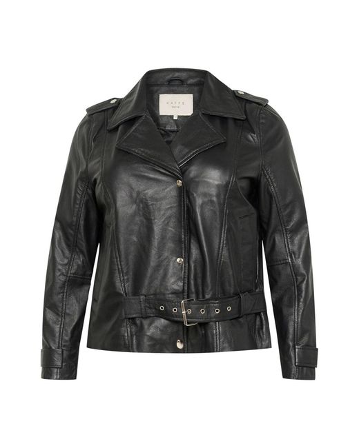 Leather Jackets di Kaffe in Black