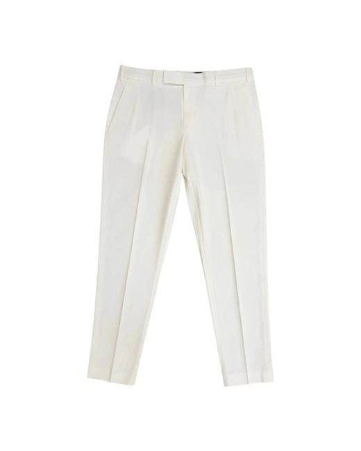 PT01 White Slim-Fit Trousers for men
