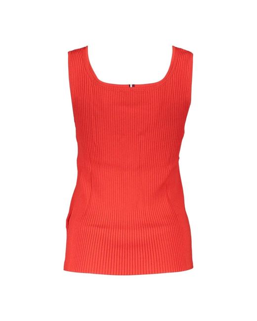 Tommy Hilfiger Red Sleeveless Tops
