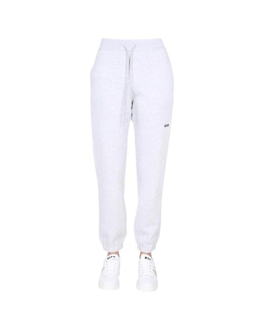 MSGM Sweatpants in het White