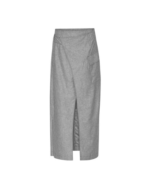 REMAIN Birger Christensen Gray Maxi Skirts