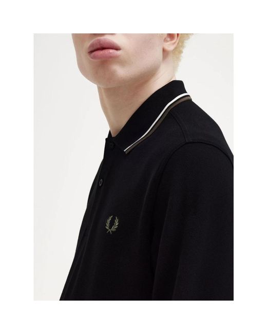 Fred Perry Black Polo Shirts for men