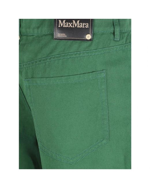 Max Mara Green Straight Jeans
