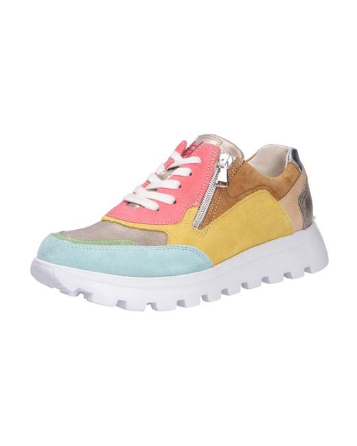 Waldläufer Yellow Bequemer Schnürschuh Aus Veloursleder