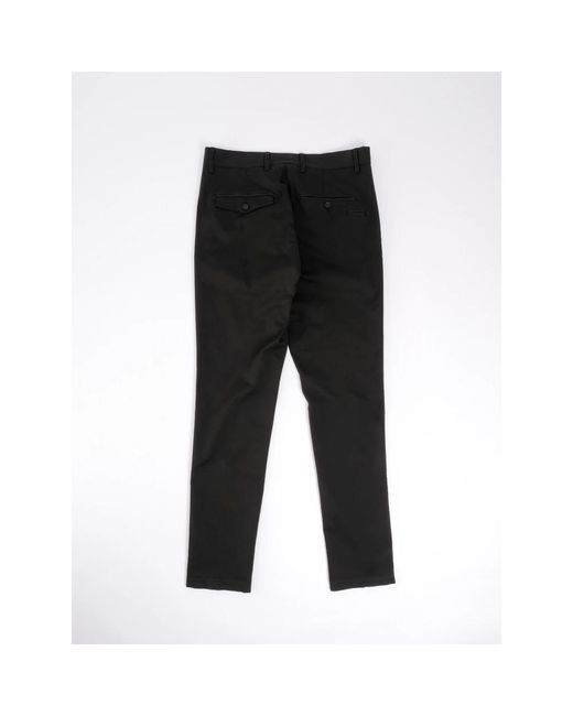White Sand Broeken ,Zwart ,Katoen Slim Fit Chino Voor Modern Comfort in het Black voor heren
