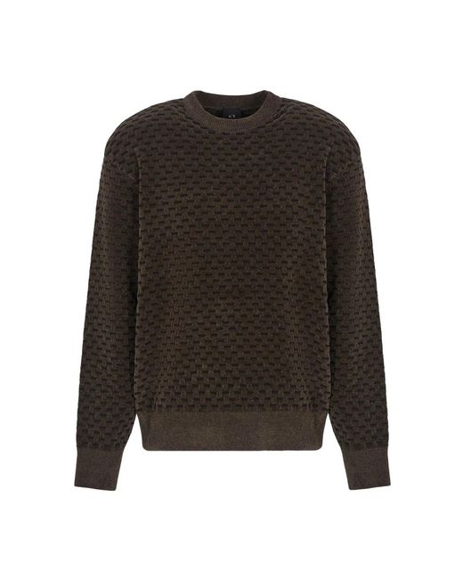 Round-Neck Knitwear ARMANI EXCHANGE pour homme en coloris Brown