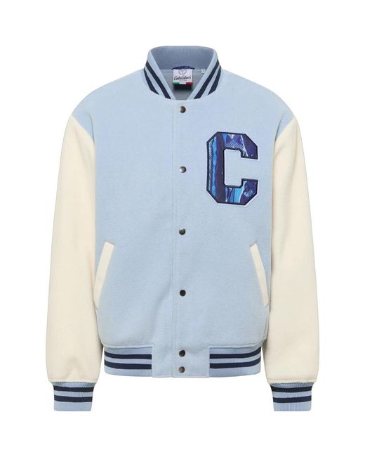 carlo colucci Jassen ,Blauw ,College Jacket in het Blue voor heren