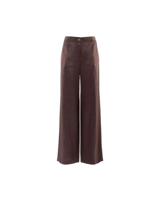 Nenette Brown Wide Trousers