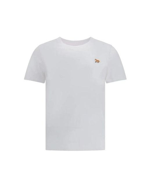 Maison Kitsuné Baby Fox Regular T-Shirt in het White