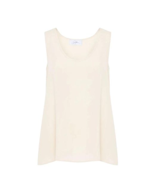 Soallure White Sleeveless Tops