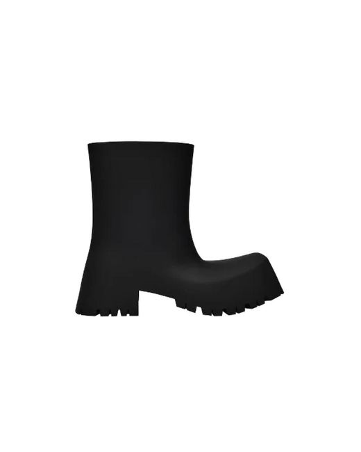 Balenciaga Black Trooper Rubb Ankle Boots -