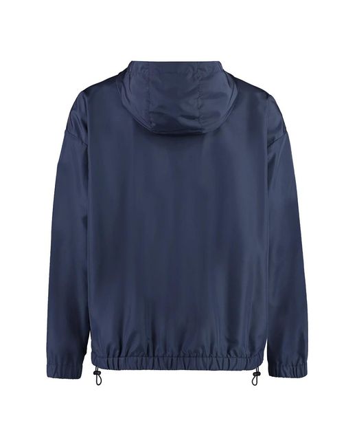 Dolce & Gabbana Nylon Windbreaker Jacket in het Blue voor heren
