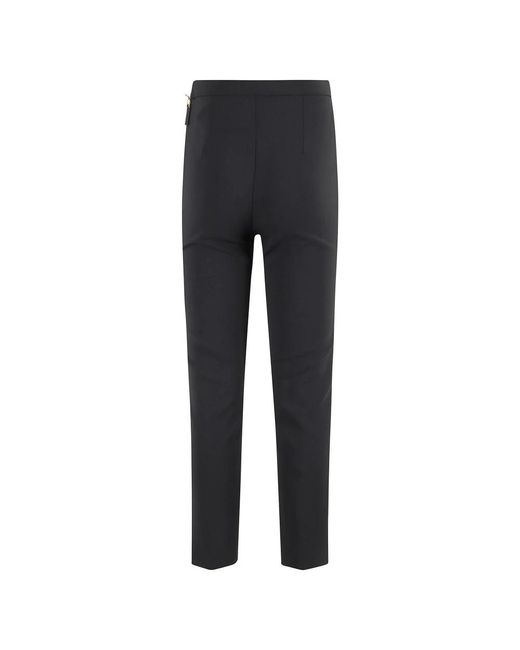 Elisabetta Franchi Black Schwarze Hose Mit Vordertaschen Und Logo