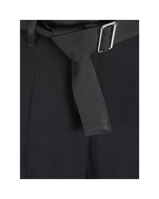 True Royal Black Straight Trousers