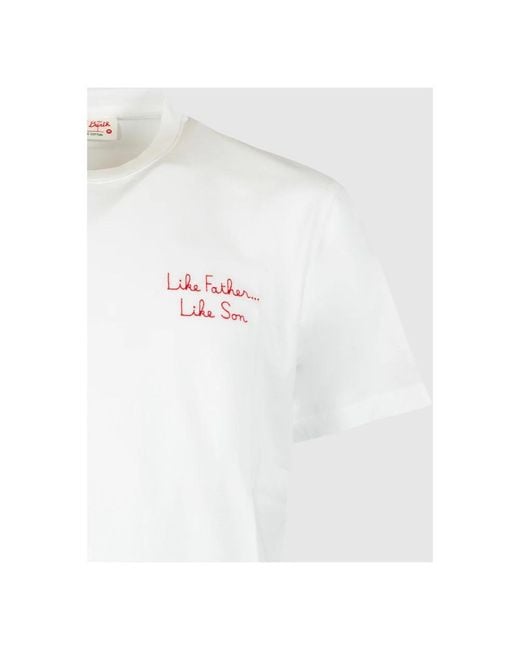 Mc2 Saint Barth Ikonic t-shirt mit fetten drucken in White für Herren