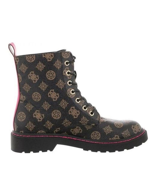 Guess Black Lace-Up Boots